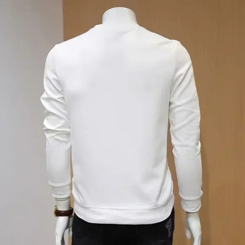 Men Oversized Graphic Sweatshirt Hoodied Korean Trendy Letters Printed Long Sleeve T-shirt Cotton Hip Hop Sports Top Men Clothes 250113