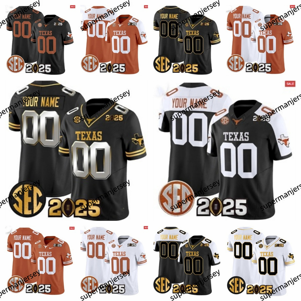 2025 Custom NCAA Texas Longhorns College football jersey All Stitched Quinn Ewers Arch Manning Men Women Youth Size S-3XL Worthy Jerrick Gibson Earl Campbell