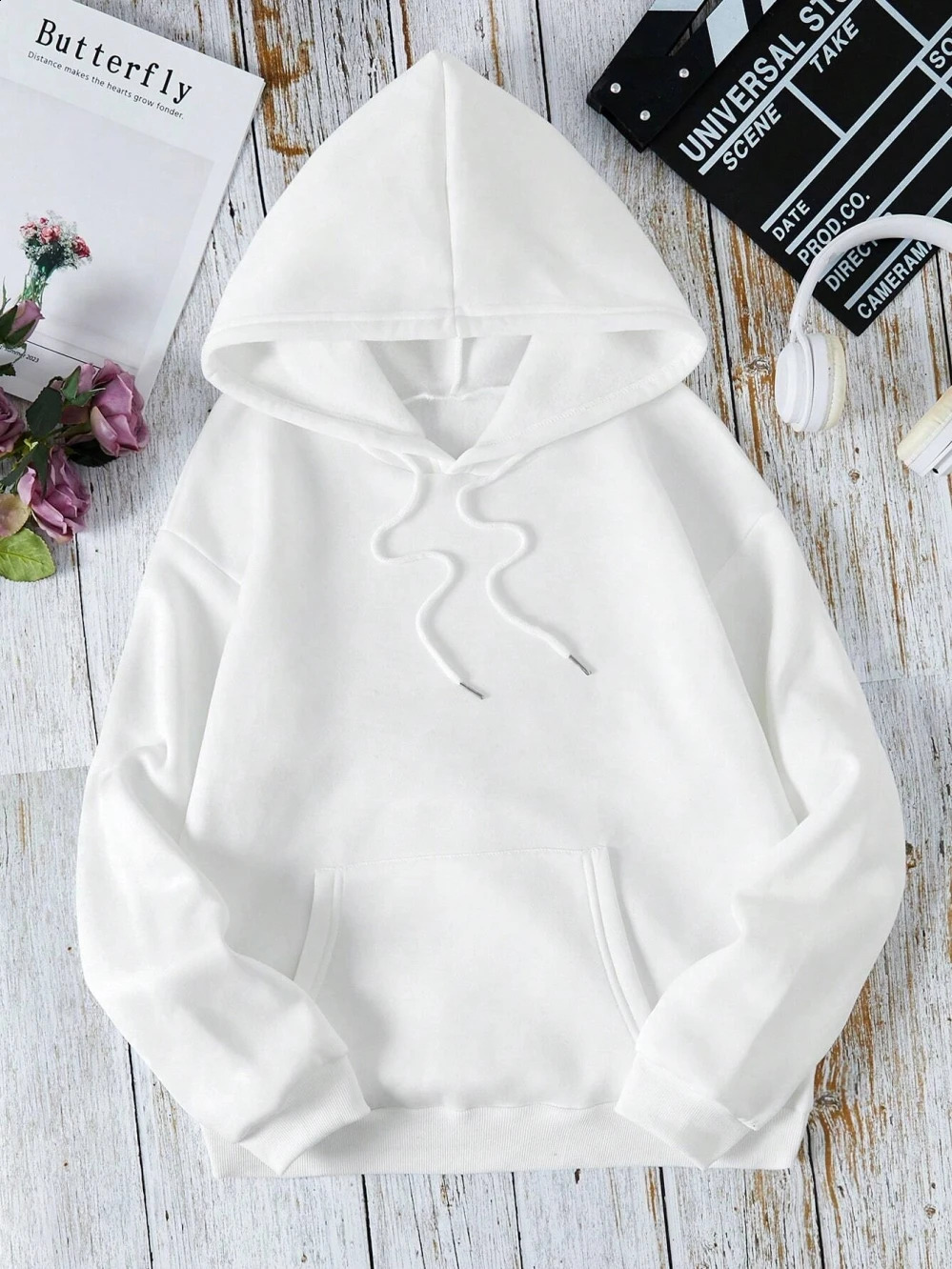 Butterflies And Flowers Simple Style Women Hoodies Fashion Crewneck Sweatshirt Casual Oversize Hoody Autumn Fleece Sportswears 250113