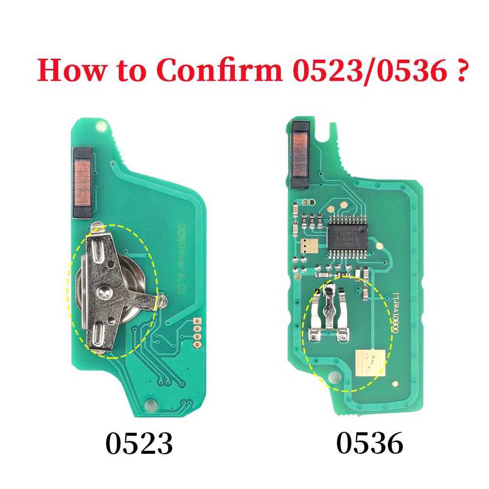 Car Key Used for Peugeot 207 308 307 407 607 and Citroen C2 C3 C4 0523/0536 with Liberty modified flip cover remote control car key ASK/FSK 433Mhz ID4