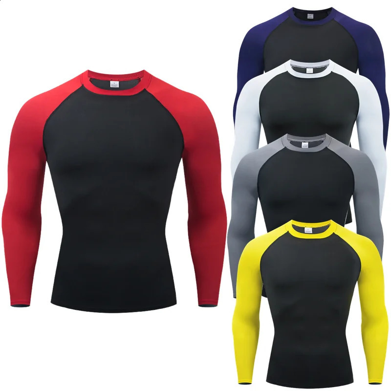 Mens Sport Compression Sweatshirt Gym Tight Running Tops for Fitness Tshirt Muscle Training Clothes Jogging Rashguard Dry Fit 250113