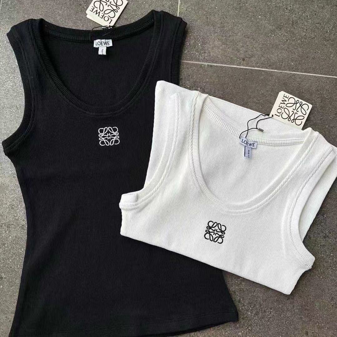 Summer tanks new L home style thread embroidery LOGO comfortable breathable street casual versatile sexy vest tees suspender camis tops