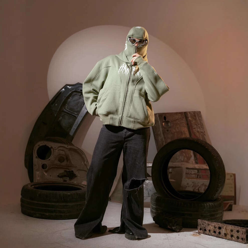 2025 new hoodie Y2K loose print casual street trend men's and women's hooded top jacket