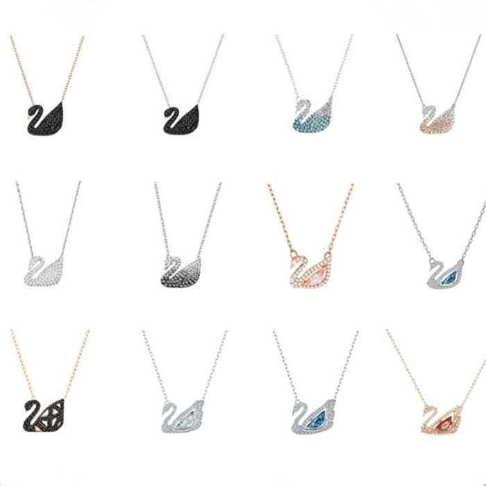 Pendant Necklaces Fashion Womens Beating Heart Diamond Pendant 14K Gold Swan Designer Necklace INS Style Necklace Emotional Gift Jewelry for Women Express