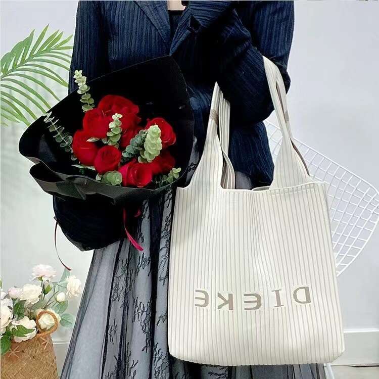 New Knitted Shoulder Diagonal Span Large Capacity Versatile Travel Commuter Letter City Office Shopping Bag