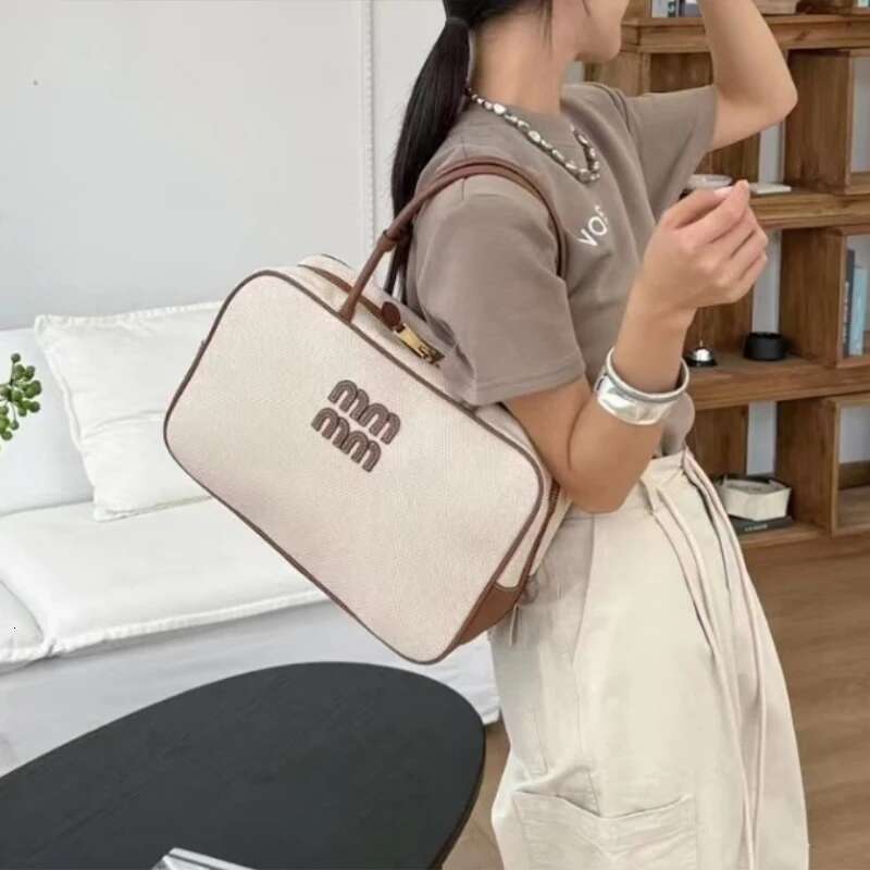 Large Capacity Pillow Bags For Women Fashion Commuter Handbag Female 2025 New Work Boston Bowg Single Shoulder Canvas Bag