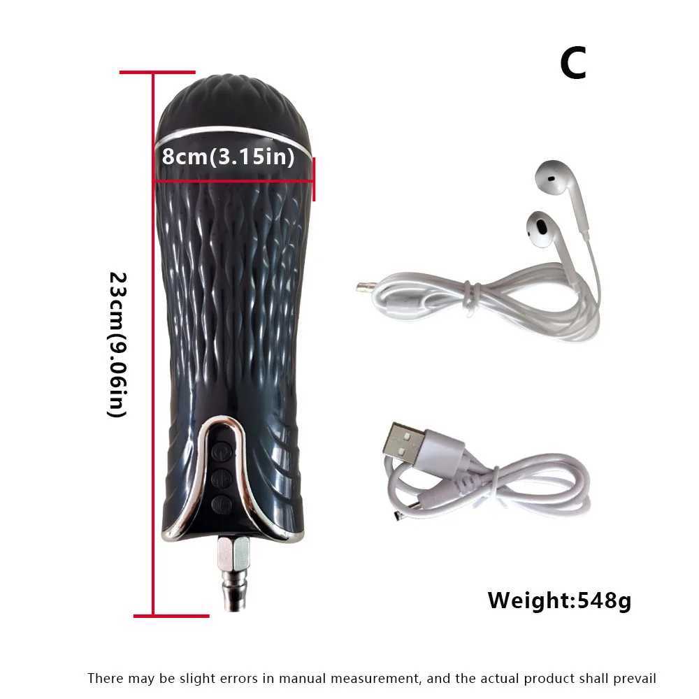 Automatic Sex Mane Attachment Quick Lock Male Masturbator Cup Sex Toys for Men Premium Stainless Steel Vac-U-Lock PortXJ250113