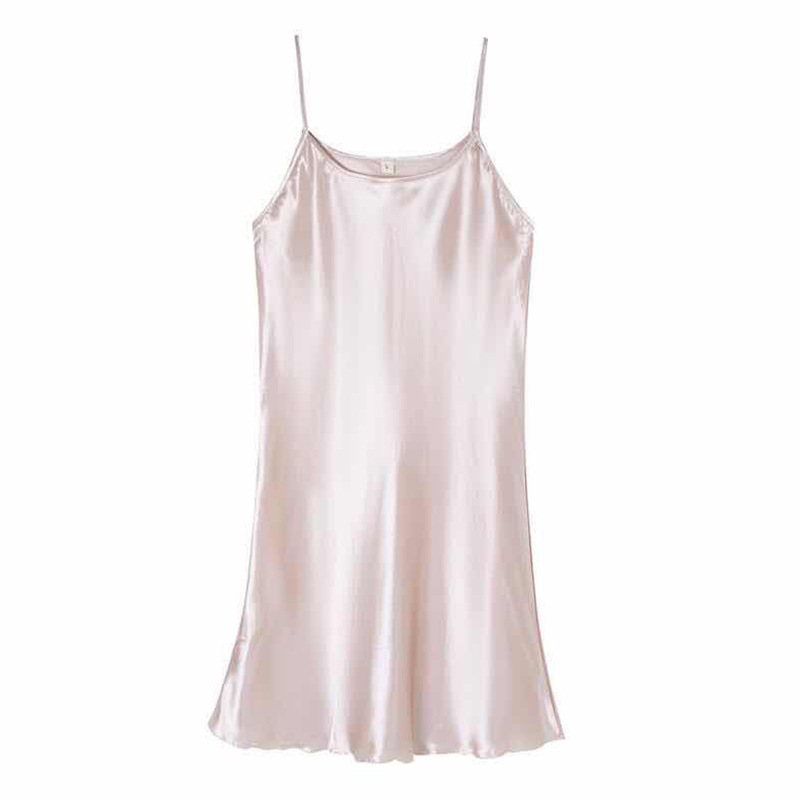 B650-Pajamas women summer suspender skirt ice silk nightdress thin sexy vest high-grade imitation silk loose home clothes