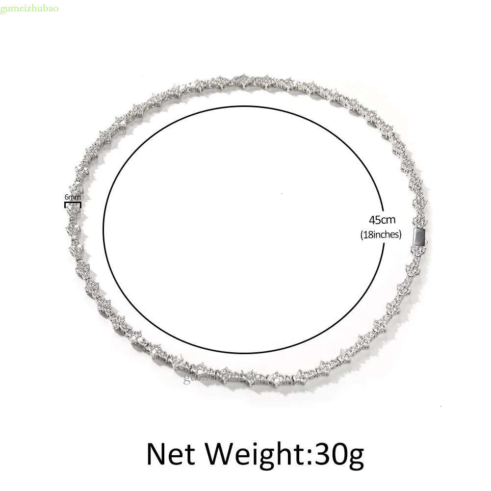 Personalized Tennis Mens Hip Hop Necklace Hiphop Spring Buckle Chain Jewelry GRA moissanite dia gold sterg sier cuban k chain