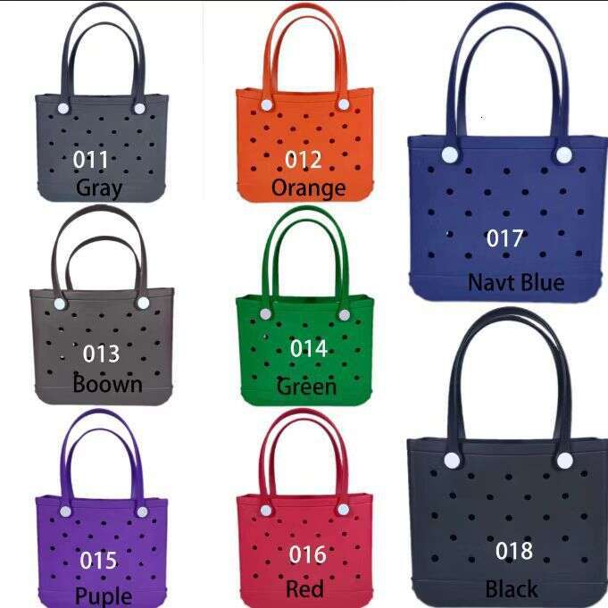 EVA beach fashionable outdoor printed hole tote storage bag, women's basket shoulder bag