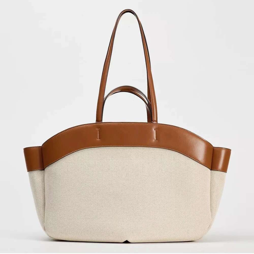 Large Capacity Canvas Tote Designer Handbags Patchwork Bucket Bags For Women High Quality Shoulder Bag Shopper New