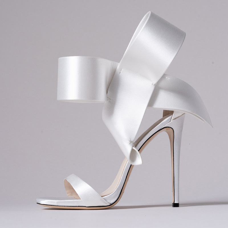 Chengdu Summer New Large Bow Strap High Heeled Women's Sandals