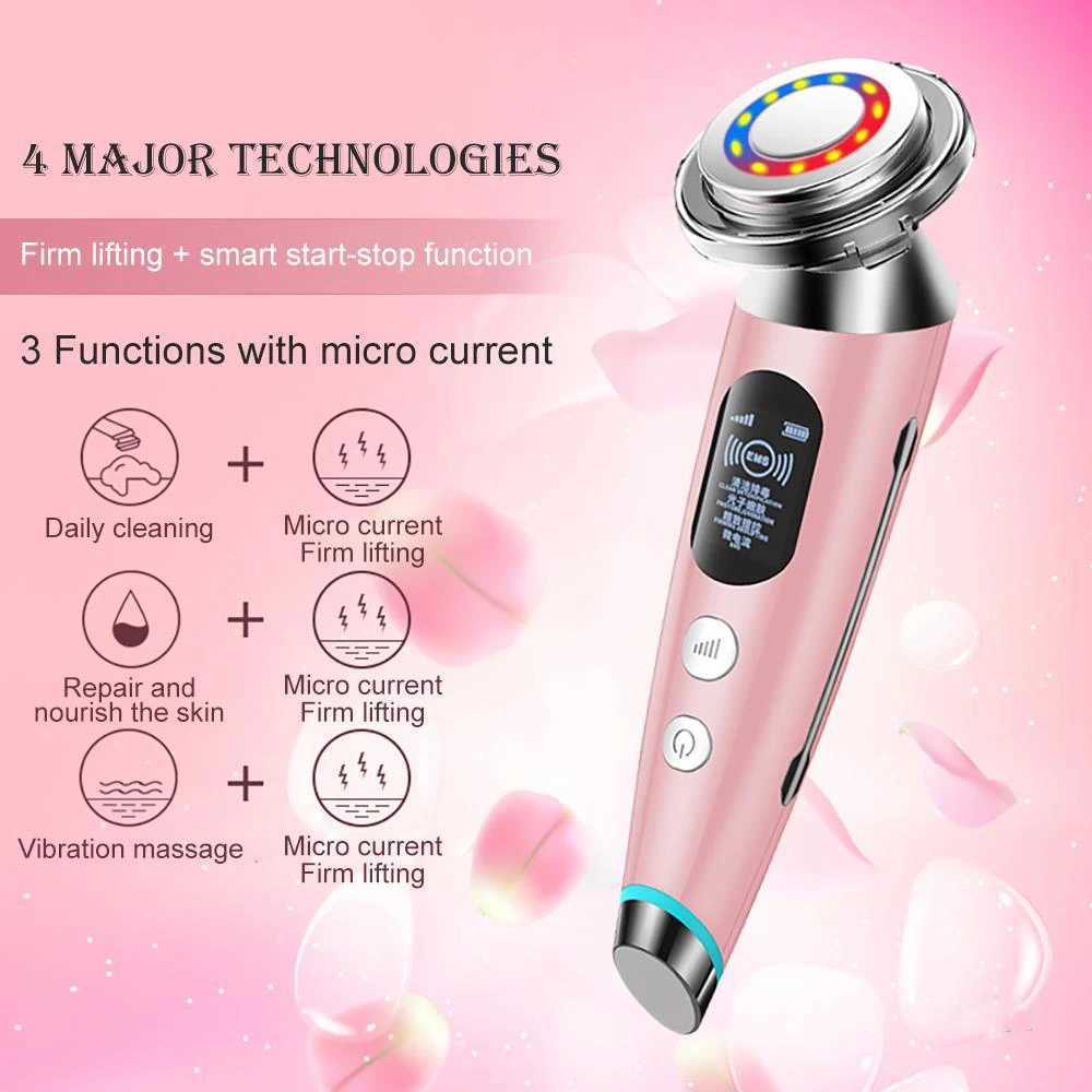 Facial Cleanser Face Lift Device Microcurrent Skin Rejuvenation Facial Massager Light Therapy Anti Aging Wrinkle Skin Care ToolsXJ250113