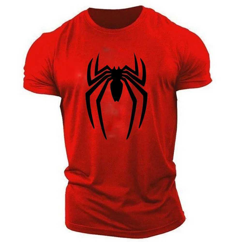 Summer Casual Sports T-shirt 2D spider print adult round neck short sleeve mens T-shirt loose comfortable quick drying tops X250113