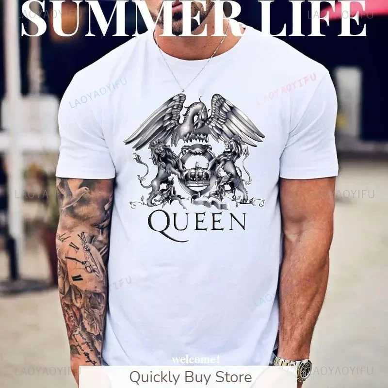 Fashion Brand Queen T Shirts Mens Loose Homme T Shirt Summer Women T-shirt Queen Rock Band Sweatshirts Soft Comfortable X250113