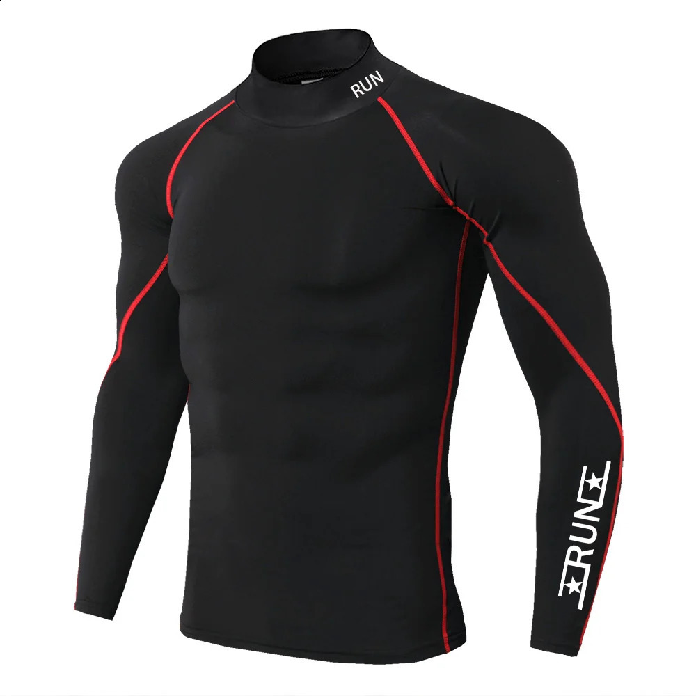 Mens Compression Shirt Gym Training Quick Dry T Shirts Fitness Sport Undershirts Running Tops Male Sports Wear 250113