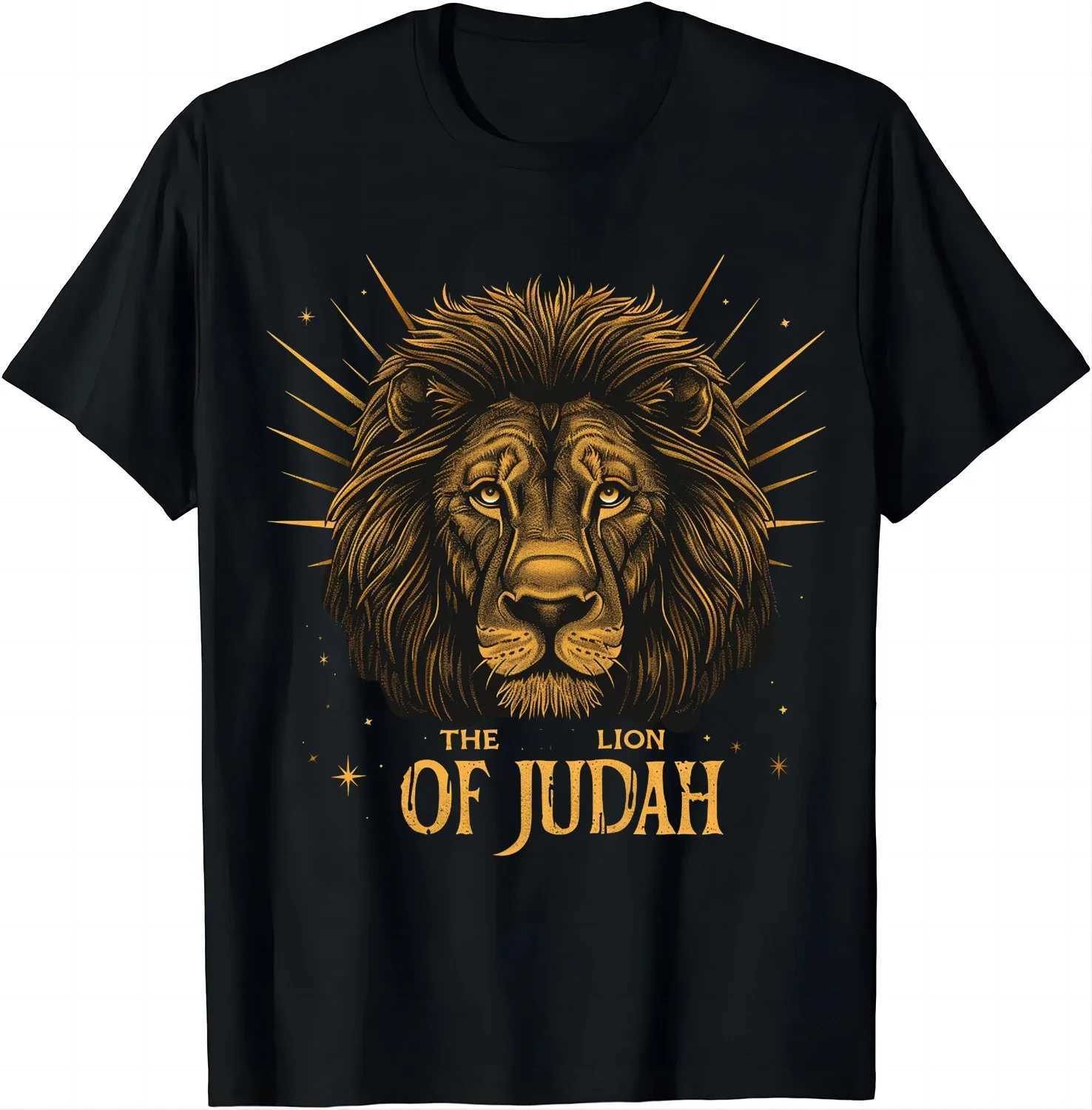 Jesus Lion of Judah Christian Gift for Men Women T-Shirt Vintage T Shirt Animal Tops Ropa Hombre X250113