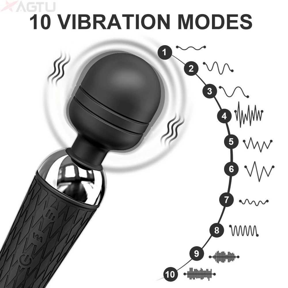 Wireless Dildos AV Vibrator Magic Wand for Women Clitoris Stimulator USB Rechargeable Massager Goods Sex Toys for Adults 18W250113