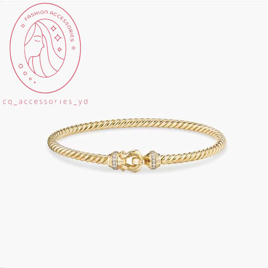 David Yerman Bracelet Desinger Bracelet David Yurmen Bracelet Classic Retro Gold Bracelet Fashion Accessories Punk Jewelry Colorful Moissanite Bracelet 2E8