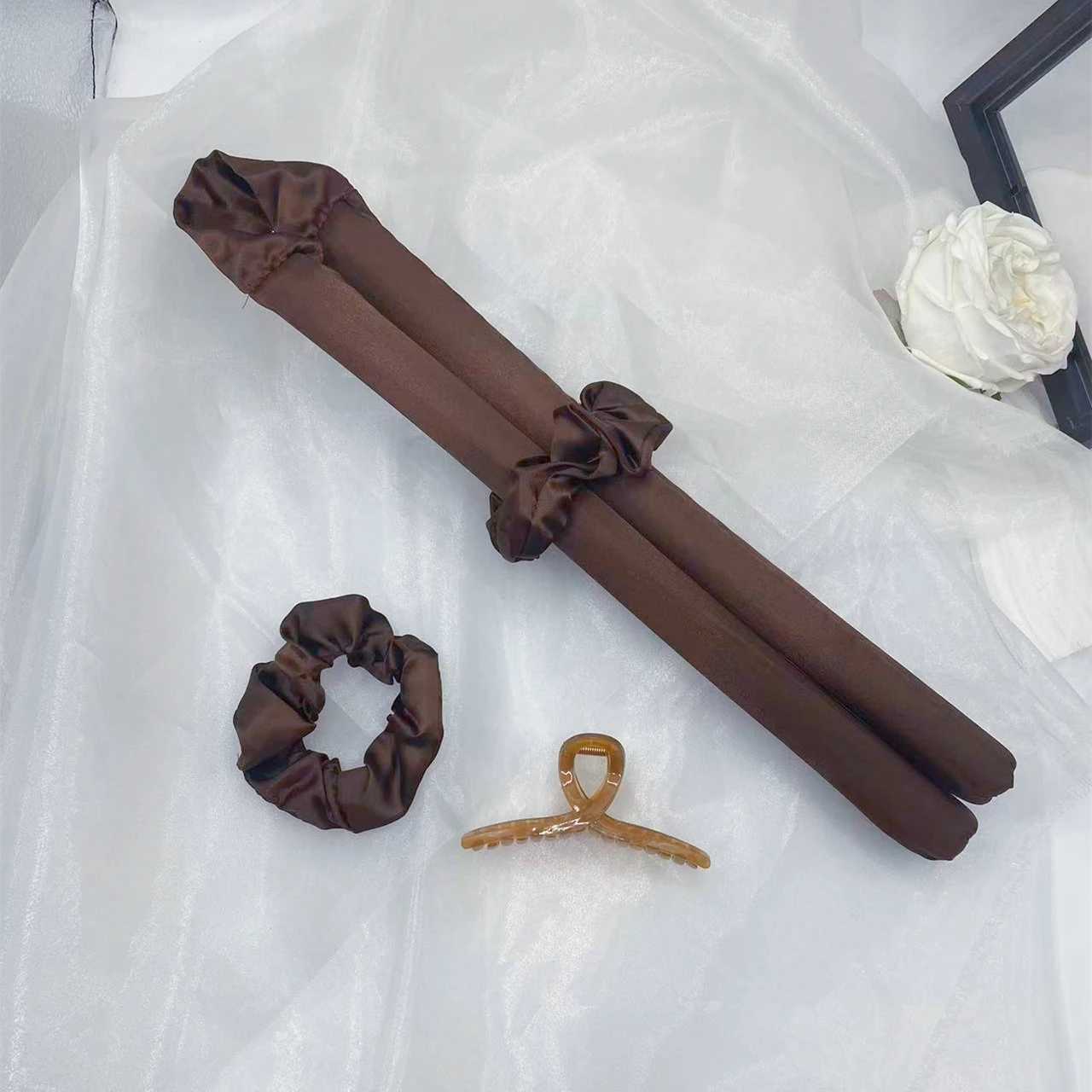 4-piece set of long hair with natural wavy curls no heating simple daily style W250113