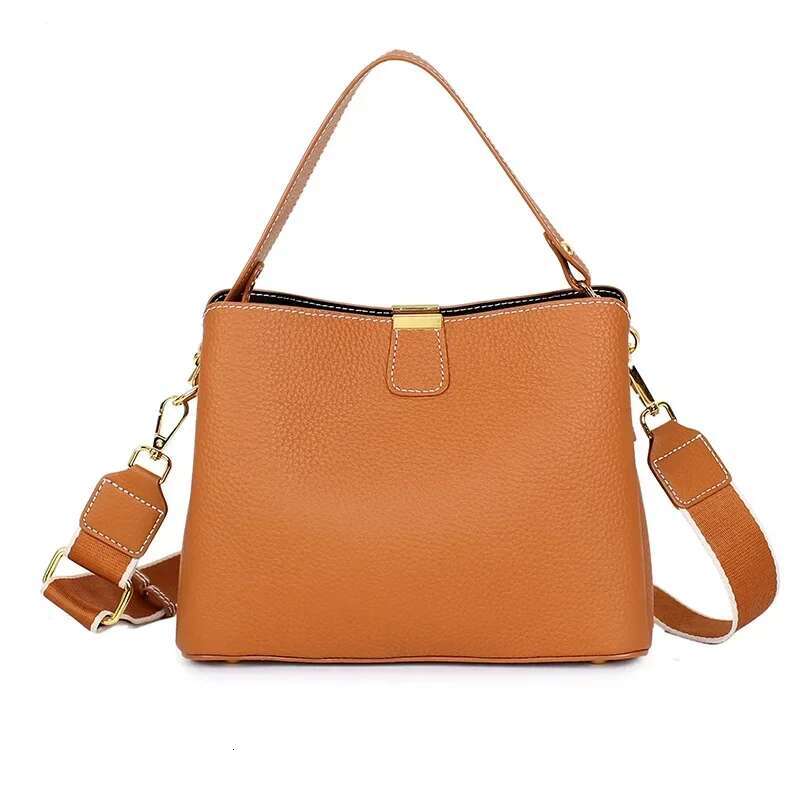 Genuine Leather Tote New First Layer Cowhide Versatile Women's Niche Shoulder Crossbody Bag