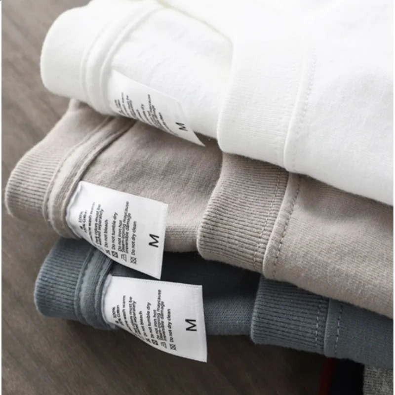Heavyweight Men T Shirt 270gsm Oversized Summer Short Sleeve Round Neck Loose Tee 100% Cotton Plain Top Casual Mens Clothing 250113
