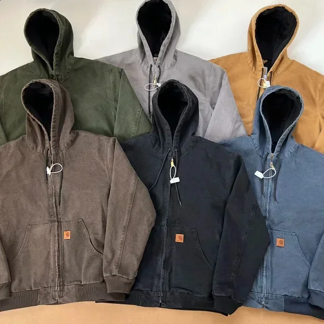 Chinese Mainland Original Autumn/Winter Cala Hooded Jacket Loose Fitzip Sweatshirt Stone Enzyme Washing J130/J25 Model 250109