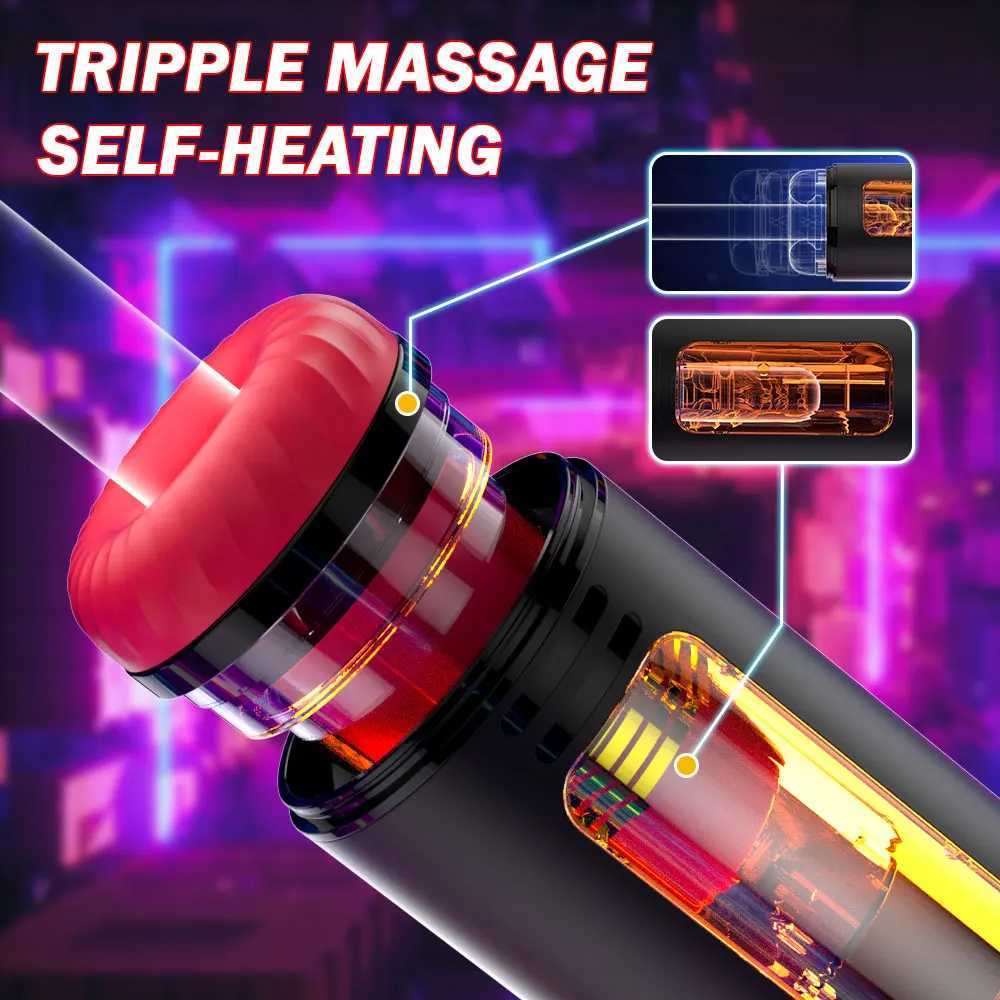 Automatic Male Masturbator Sex Toys for Men Telesic Rotation Sucking Heating Masturbators Cup Penis Stimulation Pocket PussyXJ250113