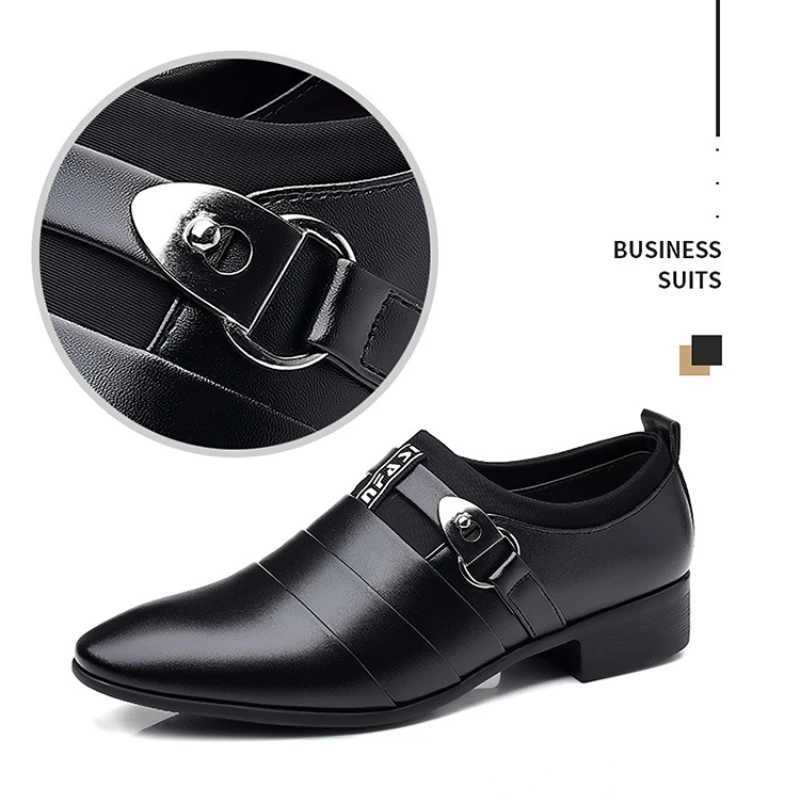 Men Dress Shoes Slip Formal Suit Wedding Shoes for Male Wedding Office Work Shoes Slip Loafers Elegant Man Dress ShoesXJ250113