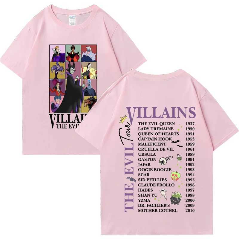 Villains Evil Tour Graphic T Shirts Hot sale Casual Loose Cotton short sleeve t-shirt High Quality funny Oversized Tee shirt X250113