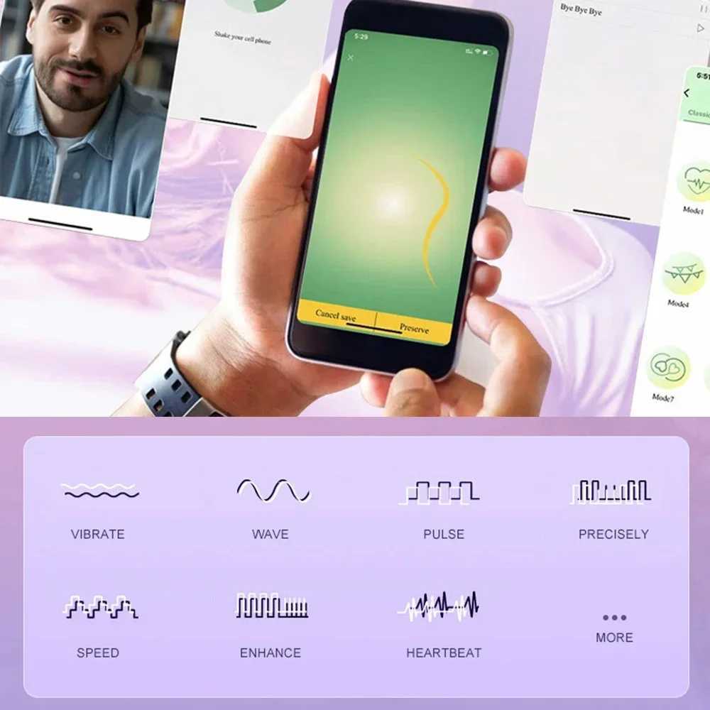 Female vibrator application wireless Bluetooth G-Spot vaginal stimulator anal vibration massager wearable stimulator sex toy W250319