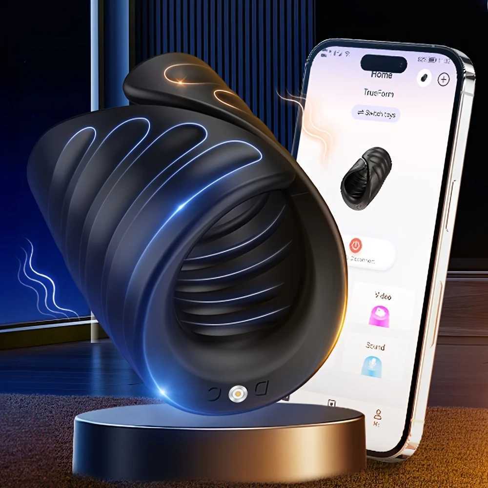 Male Masturbator Penis Training Glans Stimulator Vibrator with APP Control Delay Cock Ring Glans for MenXJ250113
