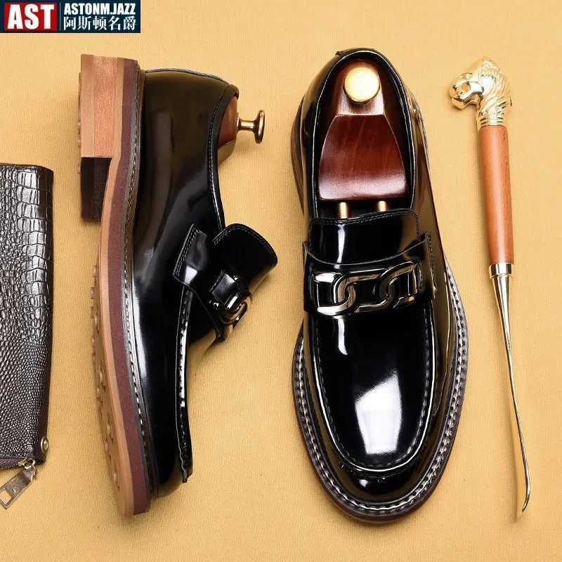 Luxury Slip Dress Shoes Men Genuine Leather Italian Loafer Shoes for Men Black Brown Brand Formal Oxford Men Casual ShoesXJ250113