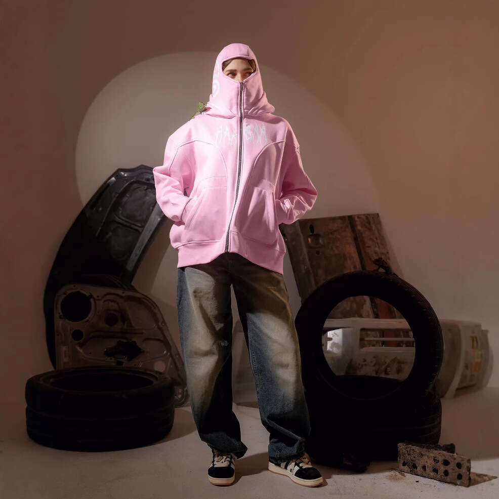 2025 new hoodie Y2K loose print casual street trend men's and women's hooded top jacket