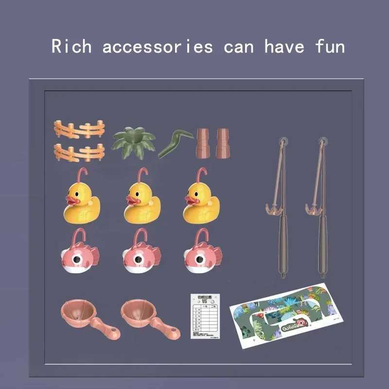 Childrens Gift ABS Magnetic Fishing Music Electric Loop Duck Platform Water Game Education Parents Childrens Toys Childrens Toys W250113
