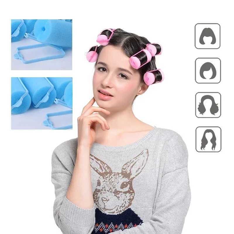 6-14 pieces of soft magic sponge 6 size foam hair roller DIY hair removal tool kit female styling does not harm hair W250113