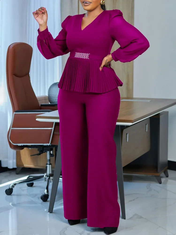 2 Piece Women Sets 2025 Arrival Plus Size Spring Summer Matching Two Pieces Top And Pants Suits Outfits Clothing 250109