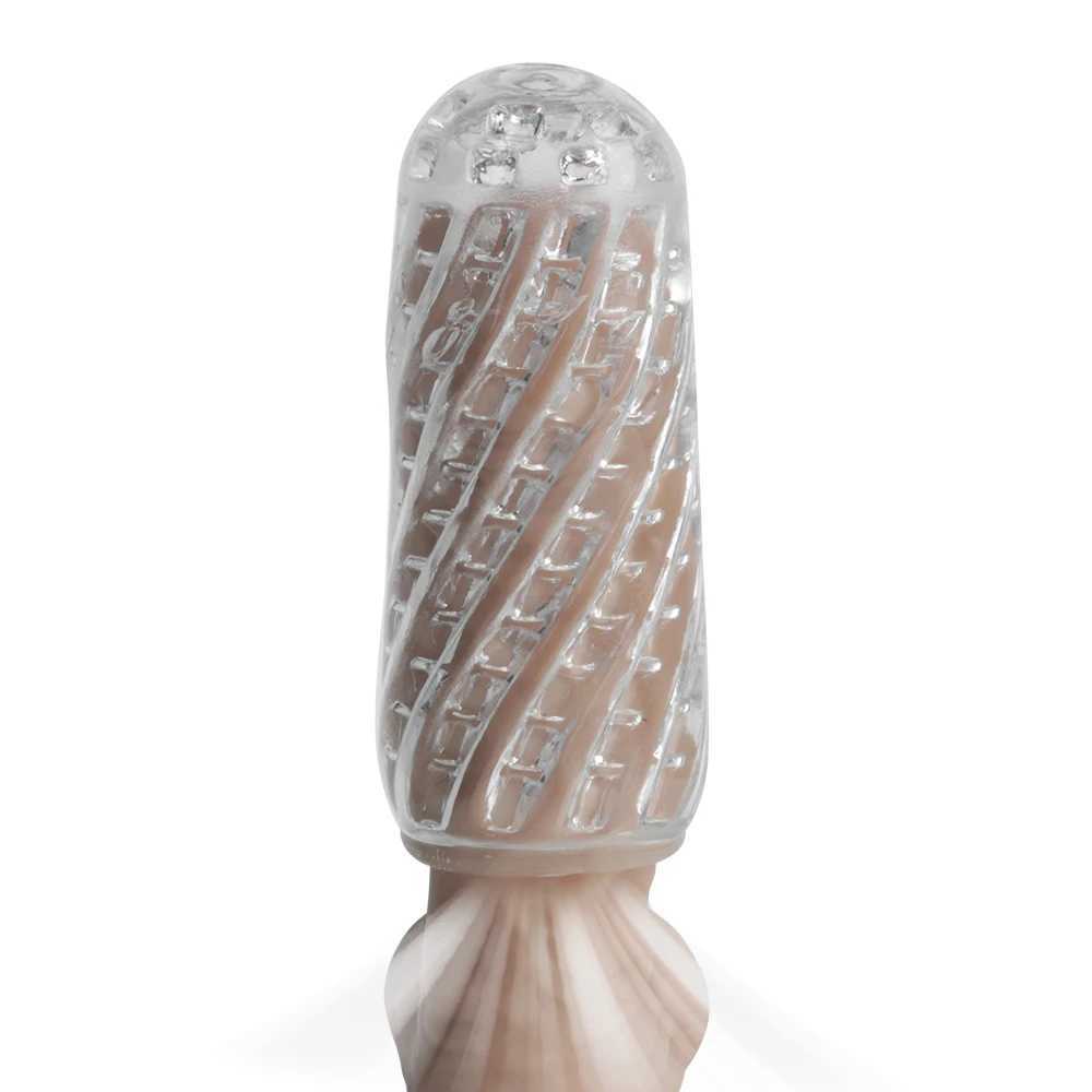 Male Masturbator Cup TPE Soft Transparent Penis MassageEndurance Exercise Transparent Exercise Sex Toys Blowjob Aadult toysXJ250113