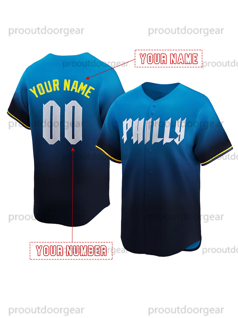 Baseball Jersey Stott Realmuto CASTELLANOS Turner HARPER Custom Sweatshirt - Embroidered Baseball Jerseys Mens Womens Youth