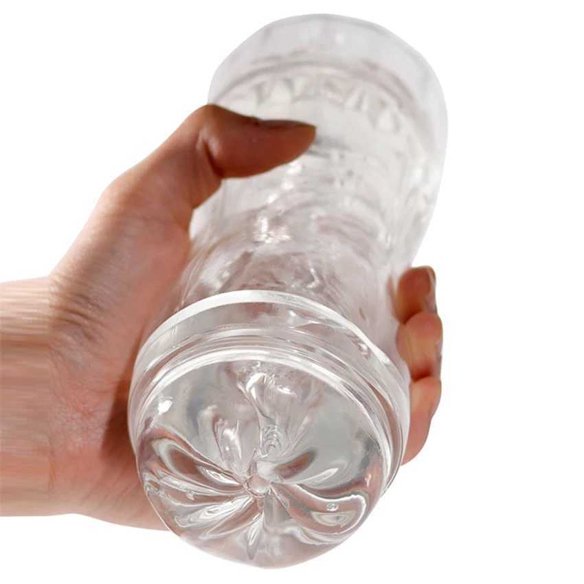 Male Masturbator Cup Soft Pussy Sex Toys Transparent Realistic Vagina for Men Silicone Pocket Pussy Masturbation Sex ProductsXJ250113