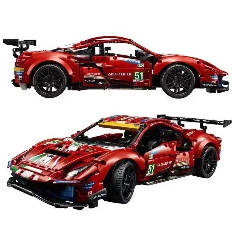 488 GTE Bricks 42125 Technical Series 1648Pcs Supercar Building Blocks Sports Race Car Vehicle Model Assembly Kid Adult Toy GiftXJ250113