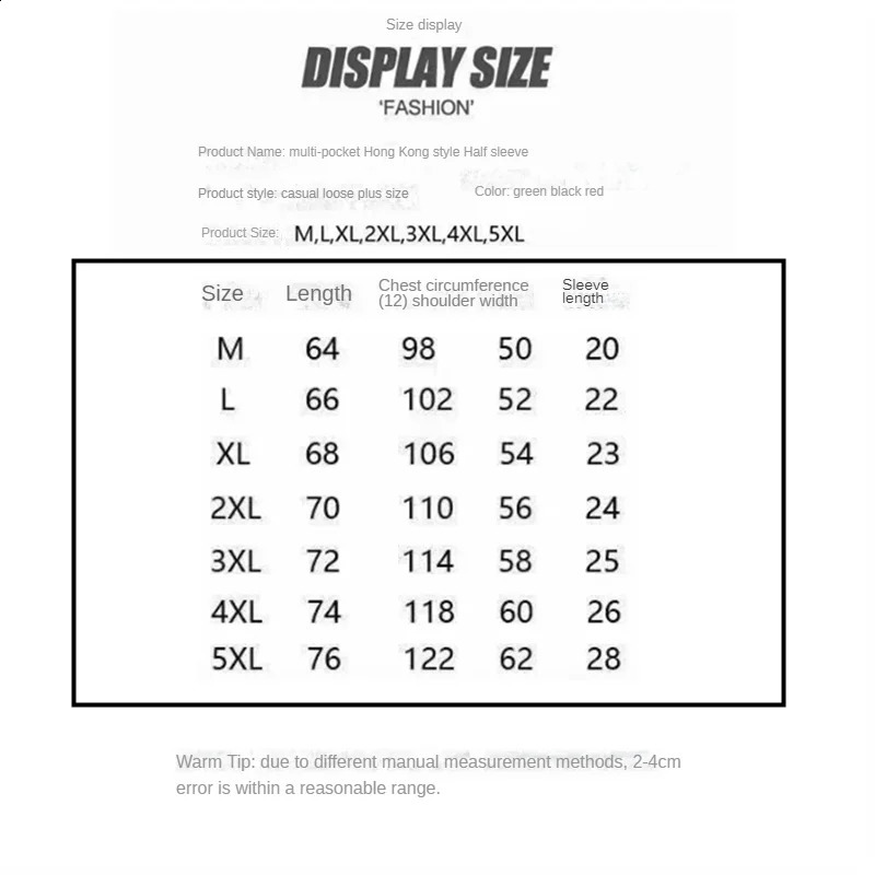 Multipocket Short Sleeve Tshirt Cotton Round Neck Men Clothing Fashion Casual Tooling Style 5xl Oversized Fitness T Shirt Top 250113