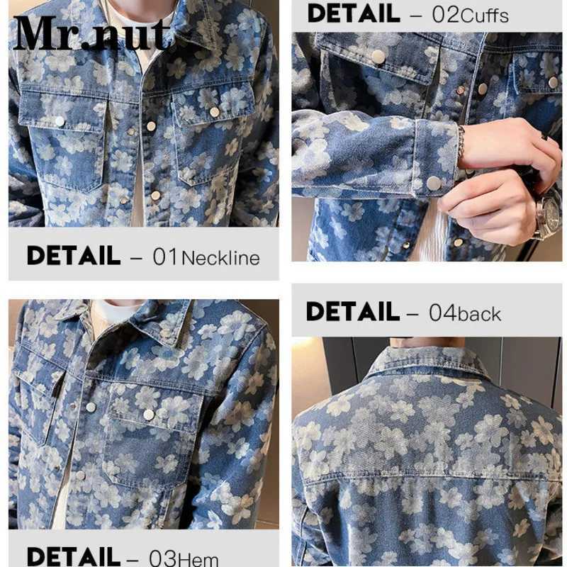 Denim Jackets Clothing Stylish Male Coat Spring Autumn Outerwear Tops Casual Clothes Fashion Lapelcollar High-Quality Jacket X250113