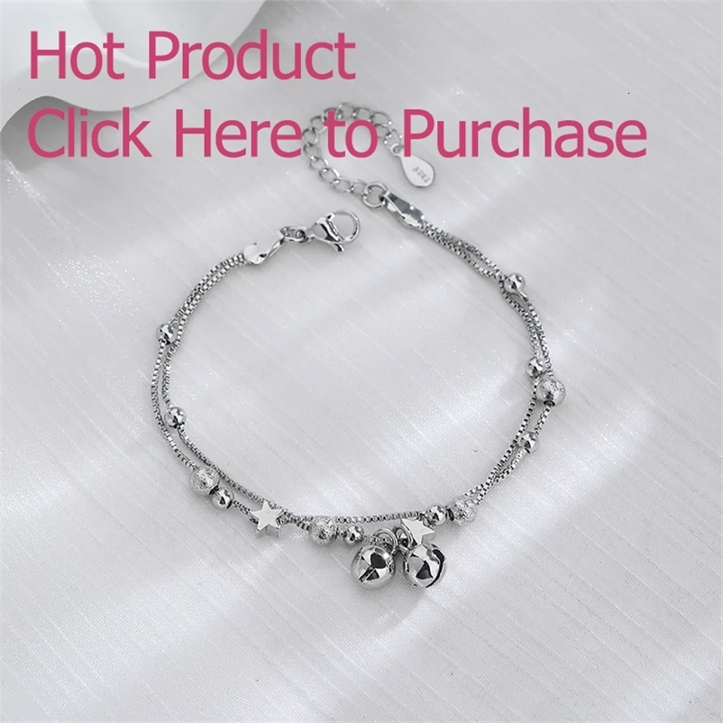PANJBJ 925 Sterling Silve Beads Letters Bracelet for Women Girl Gift Punk Good Luck Simplicity Jewelry Drop Wholesale 250110