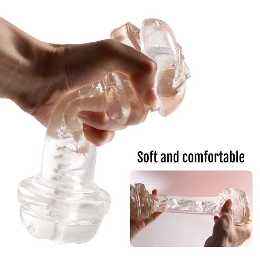 Male Masturbator Cup Soft Pussy Sex Toys Transparent Realistic Vagina for Men Silicone Pocket Pussy Masturbation Sex ProductsXJ250113