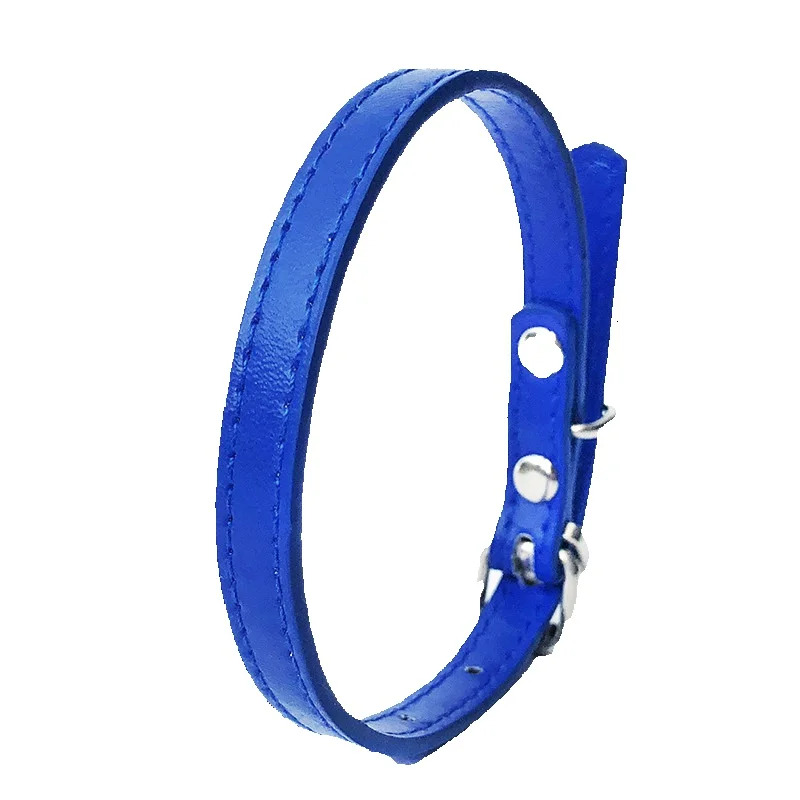 10-Pack Smooth PU Leather Dog Collars for DIY Projects