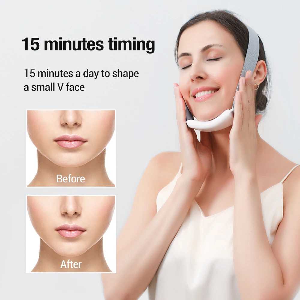 EMS Face Lifting Machine Double Chin Remover V-Line Up Face Lifting Belt Face Slim Vibration Massager Tightening Devices 6 ModesXJ250113
