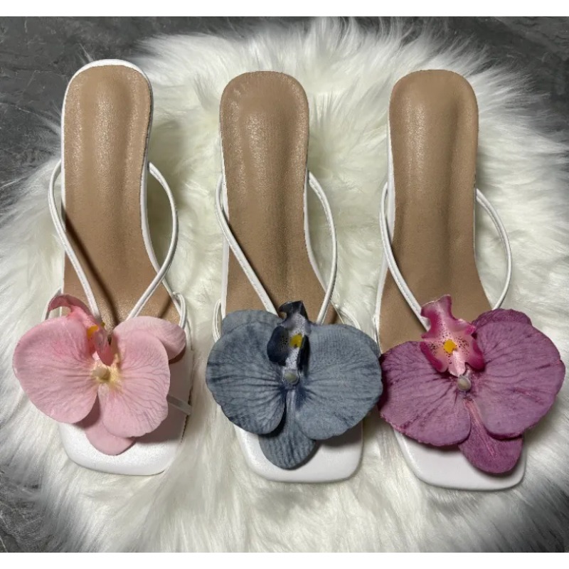 Red Floral Toe Women's High Heels for Summer - Stylish Sandals Perfect for Dressy Outfits