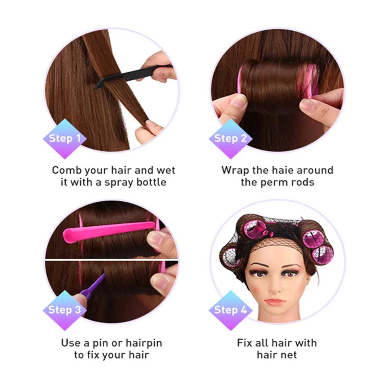 Magnetic curling iron set smooth curling iron duckbill clip hairstyle tool no heat curling iron W250113