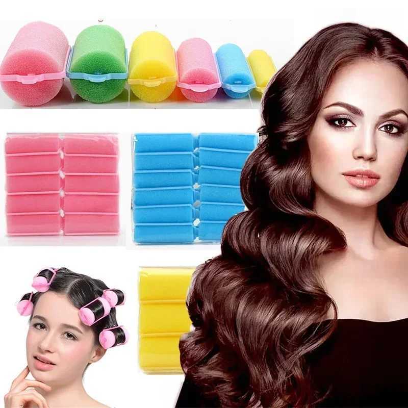 6-14 pieces of soft magic sponge 6 size foam hair roller DIY hair removal tool kit female styling does not harm hair W250113